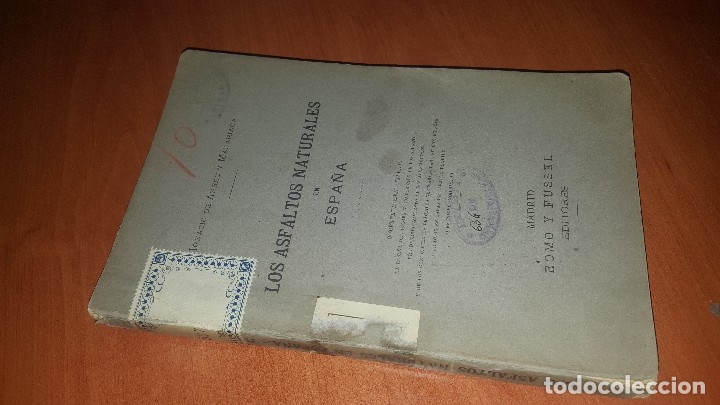 Libri antichi: Los asfaltos naturales en espa&ntilde;a, ignacio de abreu y madariaga, vitoria 1900