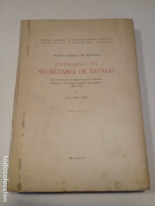 Libros antiguos: Cat&aacute;logo III Secretaria de Estado - Foto 1