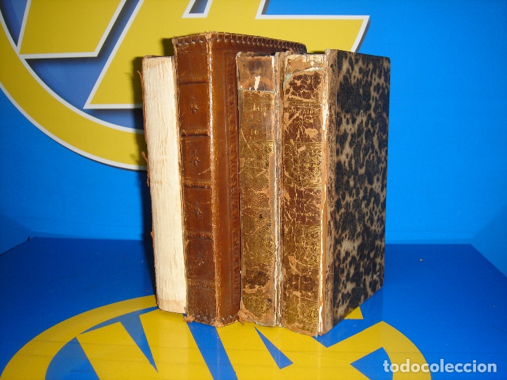 Libros antiguos: Cuatro tomos OEUVRES COMPLETES DE VOLTAIRE-1825-observa las ediciones - Foto 1