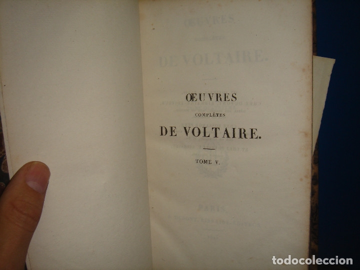 Libros antiguos: Cuatro tomos OEUVRES COMPLETES DE VOLTAIRE-1825-observa las ediciones - Foto 7