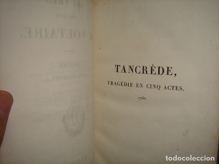 Libros antiguos: Cuatro tomos OEUVRES COMPLETES DE VOLTAIRE-1825-observa las ediciones - Foto 8