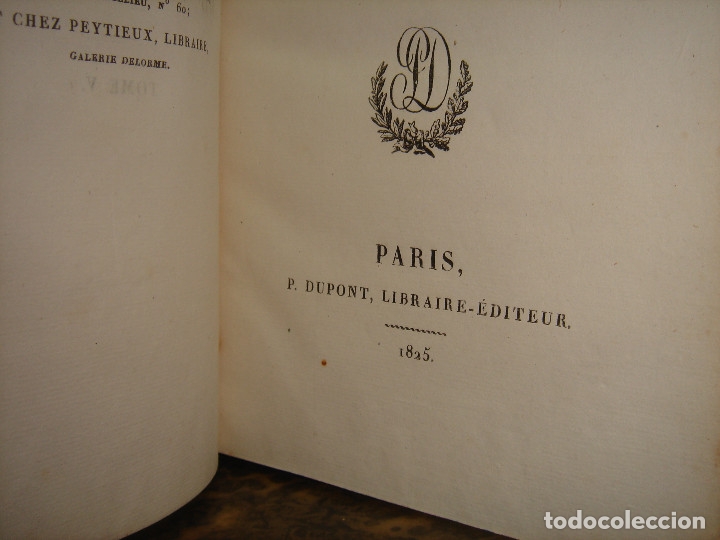 Libros antiguos: Cuatro tomos OEUVRES COMPLETES DE VOLTAIRE-1825-observa las ediciones - Foto 9