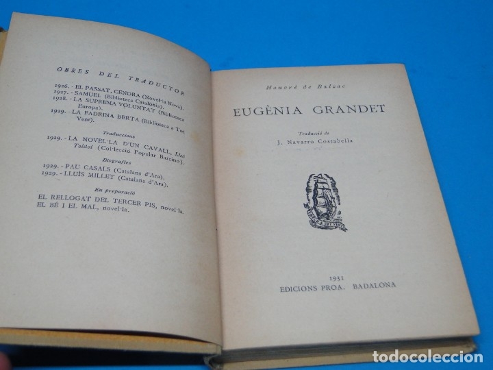 Libros antiguos: EUG&Egrave;NIA GRANDET .- HONORE DE BALZAC - Foto 2