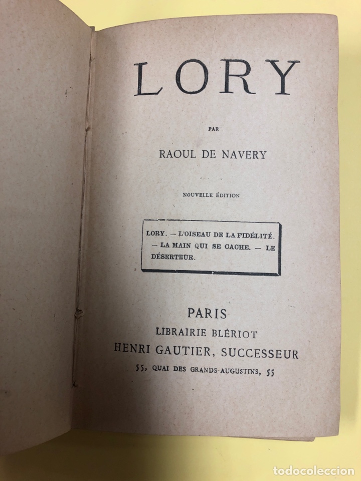 Libros antiguos: Lory - Foto 2
