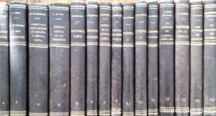 Old books: Colecci&oacute;n de 14 tomos sobre temas vascos. Biblioteca Vasca