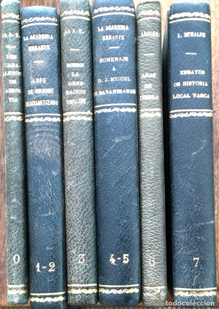 Old books: Colecci&oacute;n de 7 tomos sobre temas Vascos.Au&ntilde;amendi