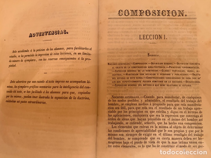 Libros antiguos: L-Apuntes de Composici&oacute;n de edificios de habitacion, rurales e industriales, Don Simon y Pujadas - Foto 7