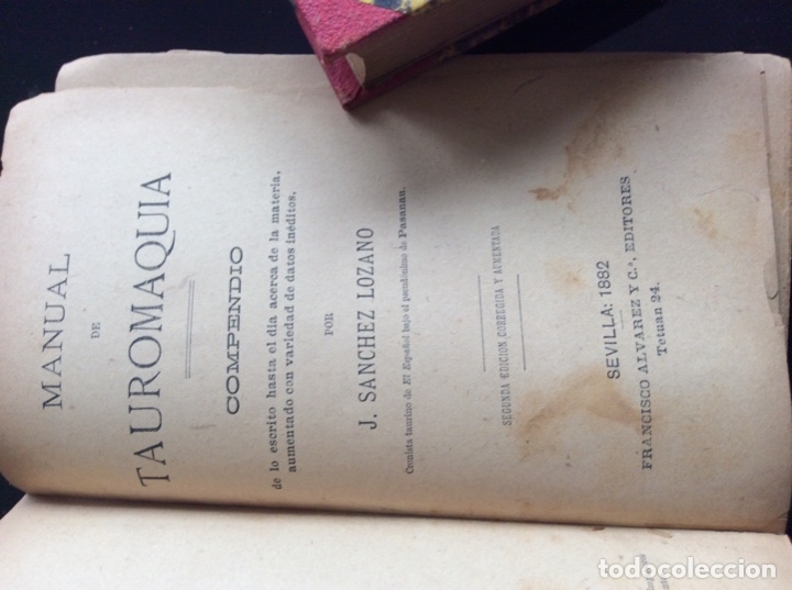 Old books: Manual de tauromaquia de J. S&aacute;nchez Lozano
