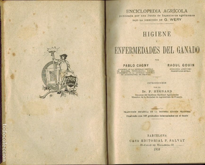 Libri antichi: ENFERMEDADES DEL GANADO: por Pablo Cagni & Raoul Gouin