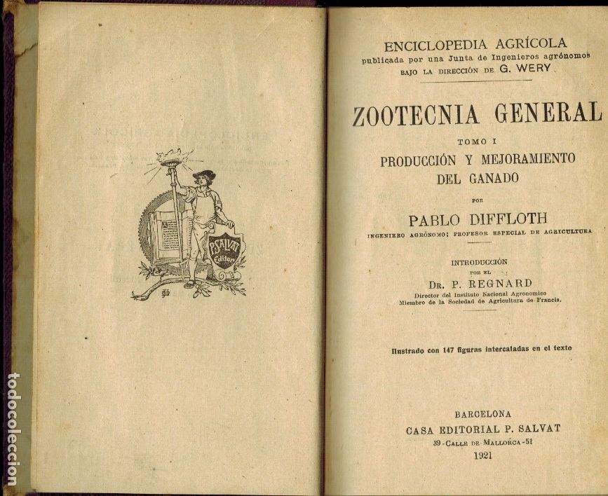 Libros antiguos: ZOOTECNIA GENERAL: por Pablo Diffloth - Foto 1