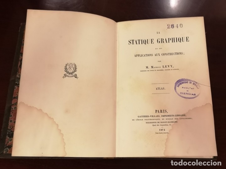Libros antiguos: La Statique Graphique - Foto 3