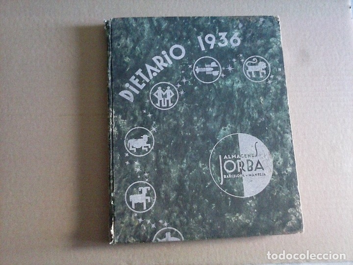 Libri antichi: libro dietario de 1936 barcelona y manresa almacenes jorba