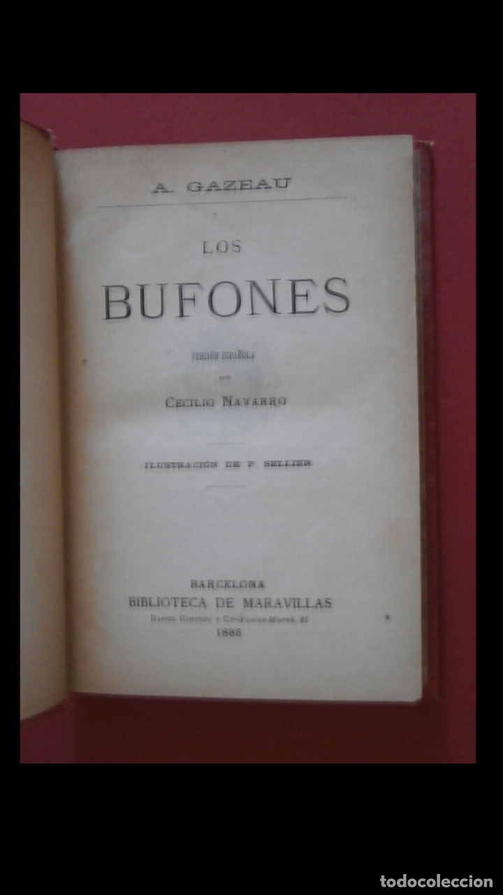 Libros antiguos: Los bufones. A. Gazeau - Foto 3