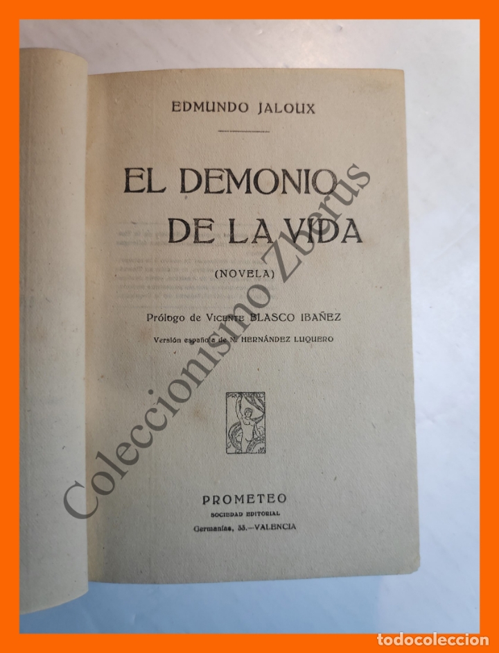 Libros antiguos: El Demonio de la Vida - Edmundo Jaloux - Foto 2