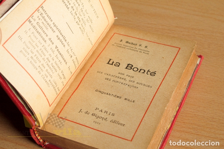 Libros antiguos: La bont&eacute; - J. Guibert - 1922 - Foto 5