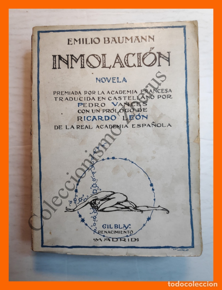 Libros antiguos: Inmolacion - Emilio Baumann - Foto 1