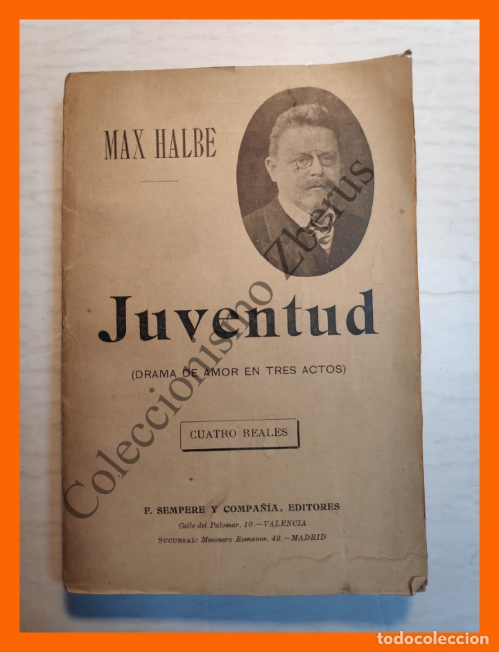 Libros antiguos: Juventud (drama de amor en tres actos) - Max Halbe - Foto 1