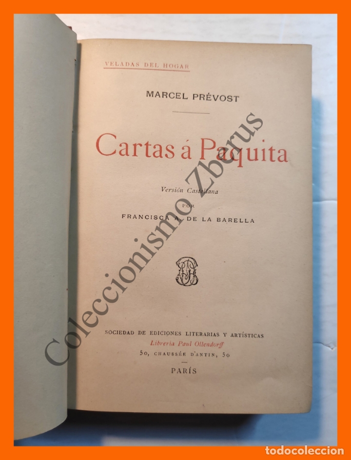 Libros antiguos: Cartas a Paquita - Marcel Prevost - Foto 2