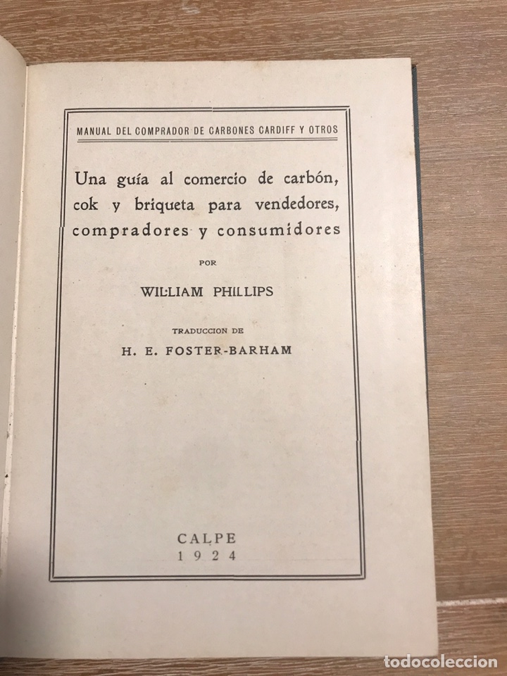 Libros antiguos: Manual del comprador de carbones cardiff y otros - Foto 2