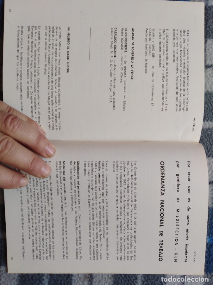 Libros antiguos: C.E.D.A.M Almanaque de magia 1972 (449) - Foto 2