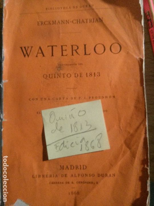 Libros antiguos: waterloo, edicion 1868. - Foto 1