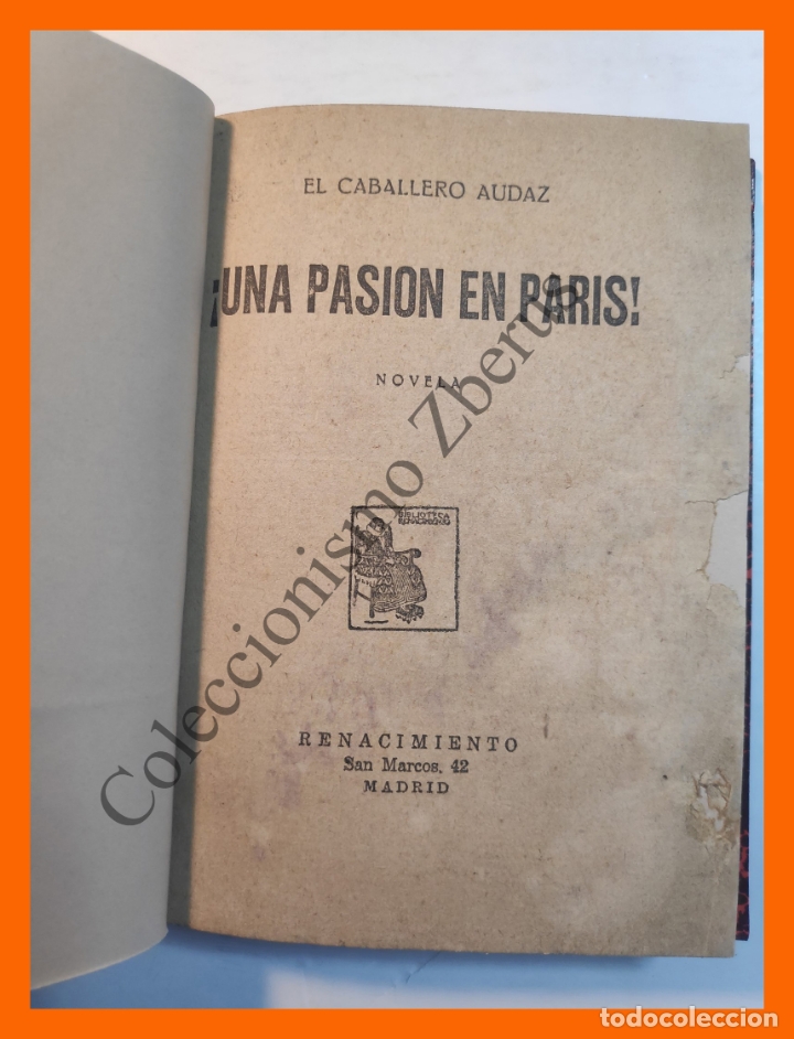Libros antiguos: &iexcl; Una pasion en Paris ! - El Caballero Audaz - Foto 2