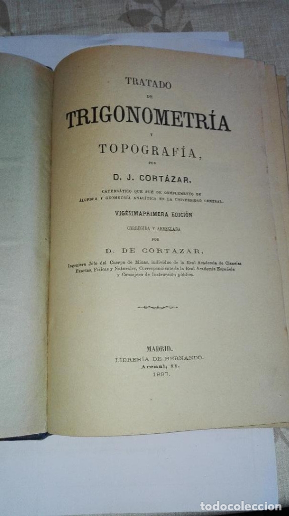 Libros antiguos: TRATADO DE TRIGONOMETRIA Y TOPOGRAFIA - Foto 1