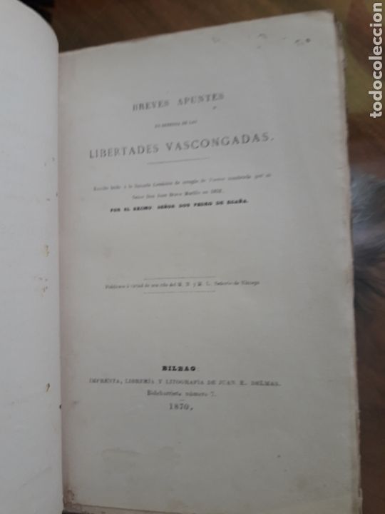 Libros antiguos: LIBERTADES VASCONGADAS - Foto 2