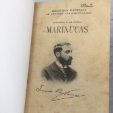 Libros antiguos: MARINUCAS 1894 FERNANDO PÉREZ DE AYALA, CANTABRIA NAVEGACIÓN BARCOS