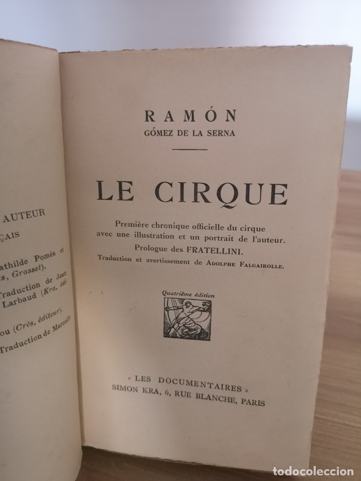 Libros antiguos: Le cirque, Ram&oacute;n G&oacute;mez de la Serna - Foto 3