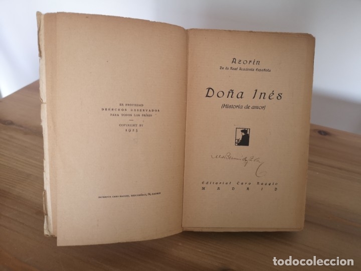Libros antiguos: Do&ntilde;a In&eacute;s, Azorin. 1925 - Foto 2