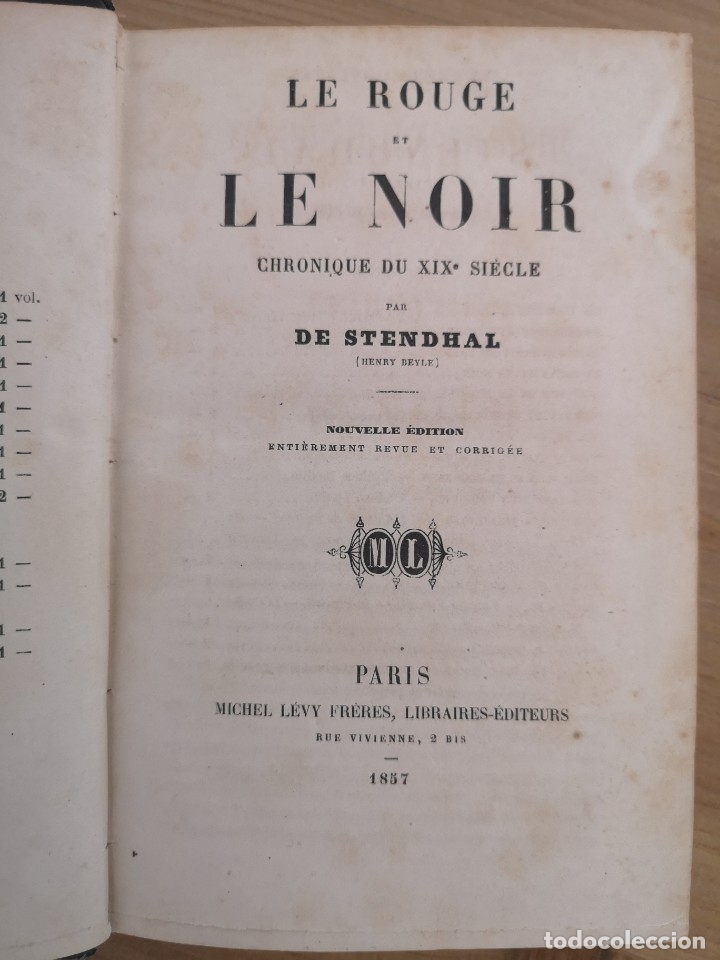 Intro Stendhal Le Rouge Et Le Noir
