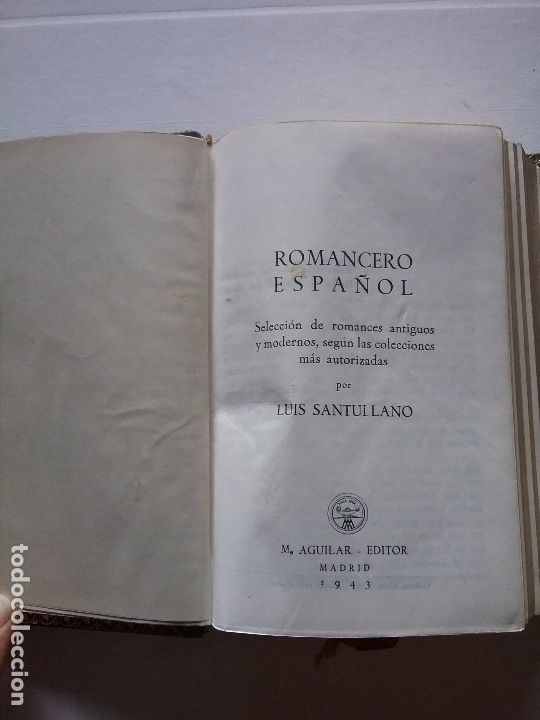 Libros antiguos: Romancero espa&ntilde;ol Aguilar 1943 - Foto 4