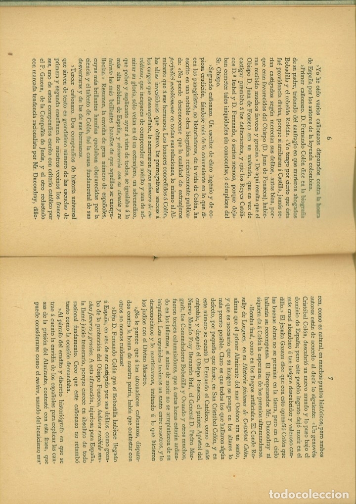 Libros antiguos: COL&Oacute;N Y BOBADILLA. Luis Vidart - Foto 2