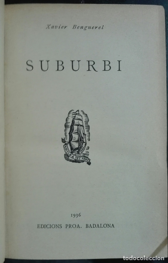 Libros antiguos: Xavier Benguerel. Suburbi. 1936 - Foto 1
