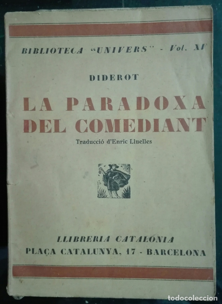 Libros antiguos: Diderot. La paradoxa del comediant. c. 1930 - Foto 1