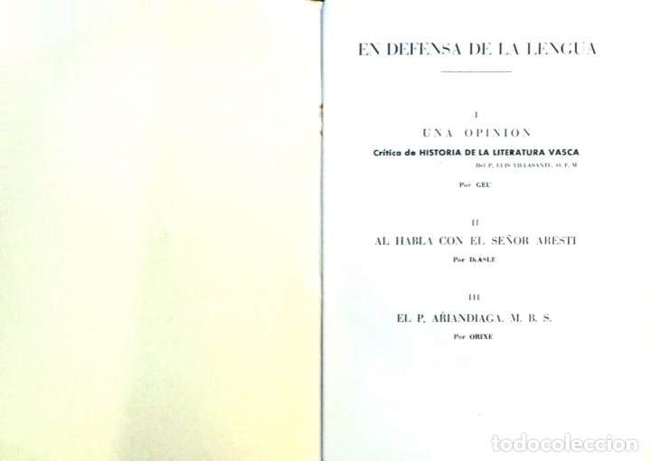 Libros antiguos: TRES LIBROS SOBRE EL EUSKERA - Foto 4