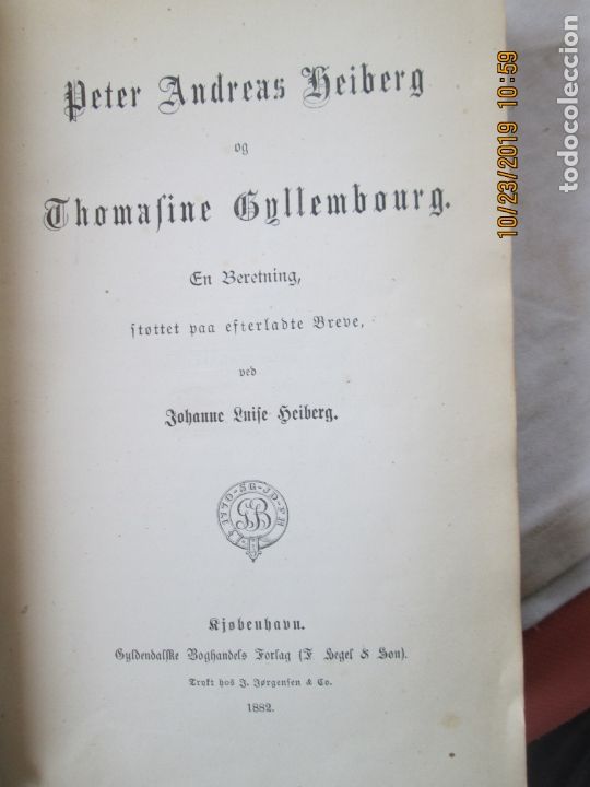Libros antiguos: PETER ANDREAS HEIBERG - THOMASINE GYLLENBORG - 1882. - Foto 1