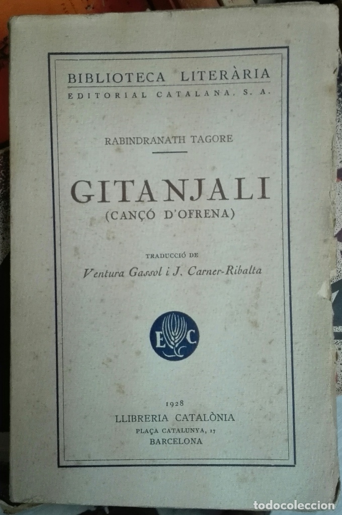Libros antiguos: TAGORE. GITANJALI. CAN&Ccedil;&Oacute; DOFRENA. 1928 - Foto 1