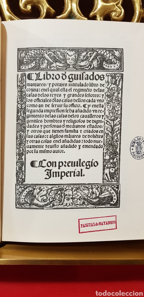 Libros antiguos: LIBRO DE GUISADOS DE RUPERTO DE NOLA ,facsimil. - Foto 1