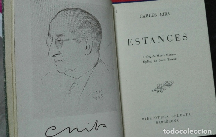 Libros antiguos: Carles Riba. Estances. 1947 - Foto 1