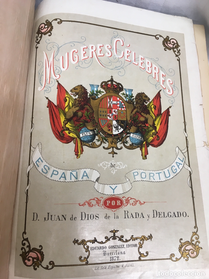 Libri antichi: Mugeres c&eacute;lebres de Espa&ntilde;a y Portugal Libro ll