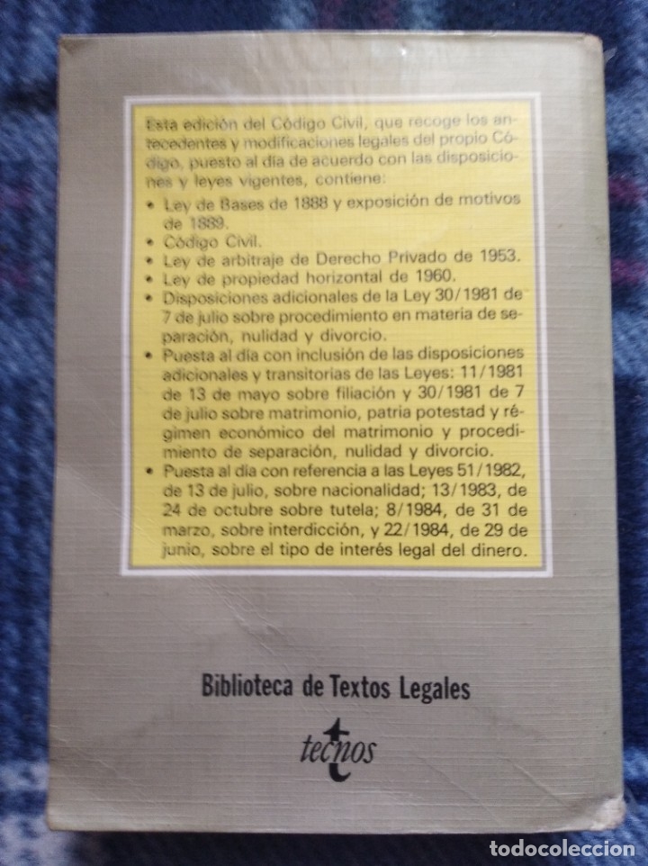 Libros antiguos: Libro - c&oacute;digo civil - 1986 - Foto 3