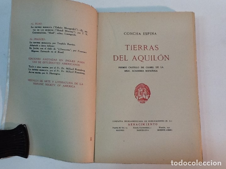 Libros antiguos: CONCHA ESPINA ... TIERRAS DE AQUILON ... 1930 - Foto 2