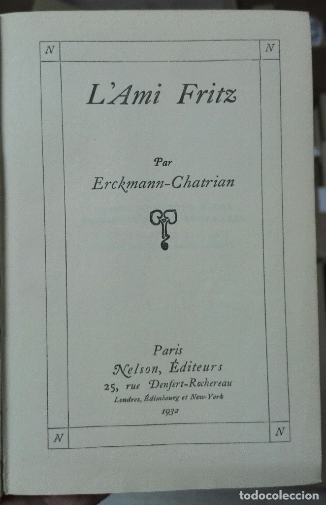 Libros antiguos: Erckmann-Chatrian. Lami Fritz. 1932 - Foto 2
