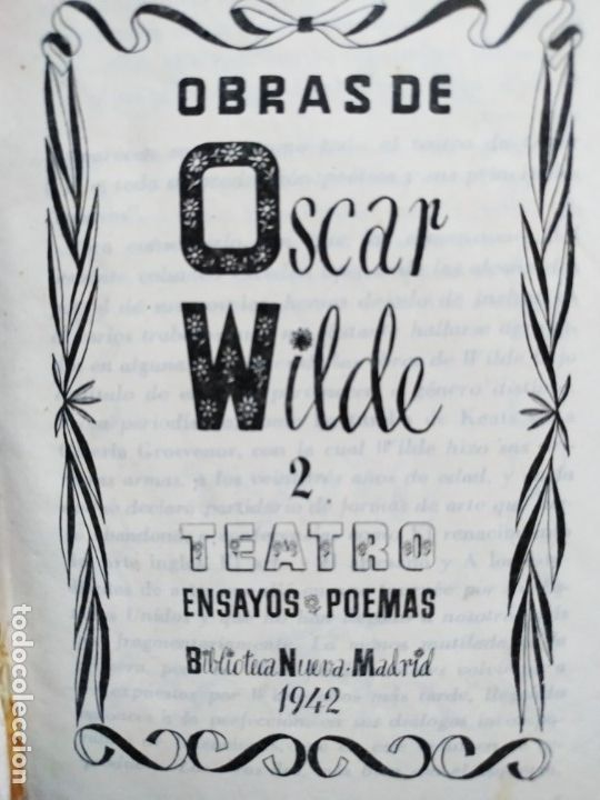 Libros antiguos: Obras de Oscar Wilde - Foto 5