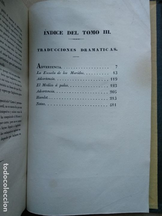 Libros antiguos: Obras de Moratin a&ntilde;o 1830 tomo 3 - Foto 3