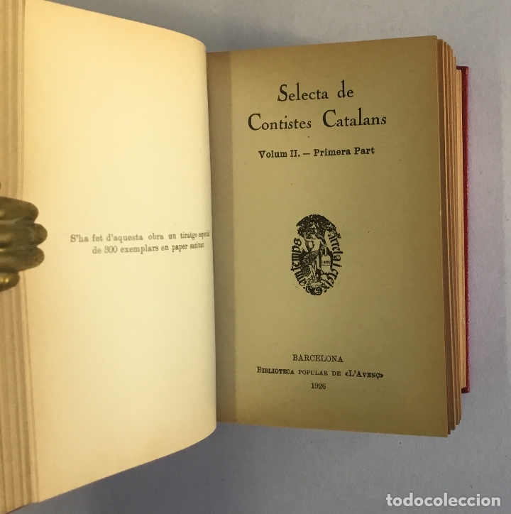 Libros antiguos: SELECTA DE CONTISTES CATALANS. - Foto 3
