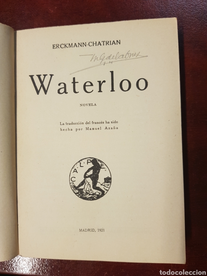 Libros antiguos: Waterloo - Erckmann-Chatrian - Colecci&oacute;n Universal Calpe - 1921 - Foto 2