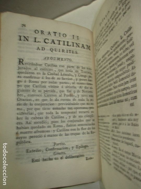 Libros antiguos: ORATIONES SELECTAE. CICERONE, M. Tullii. 1792. - Foto 3